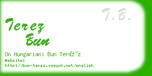terez bun business card